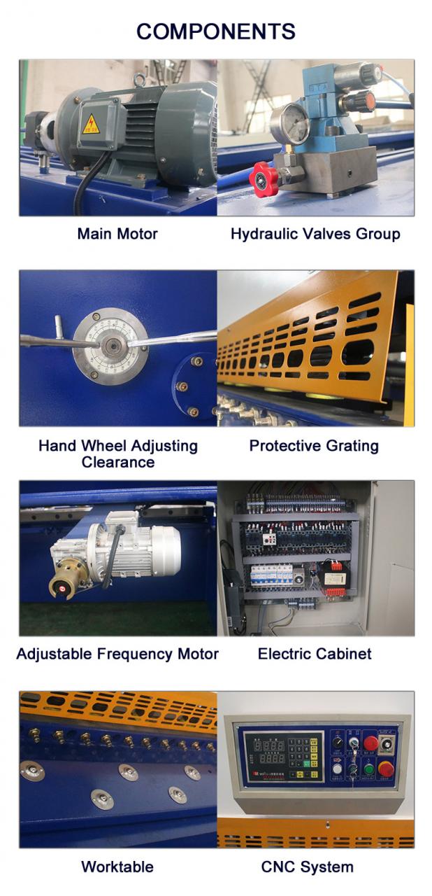 Cnc Nc Hydraulic Press Metal Guillotine Shear Machine For Carbon Stainless Steel Sheet Cnc數控液壓機金屬斷頭台剪切機碳不銹鋼板