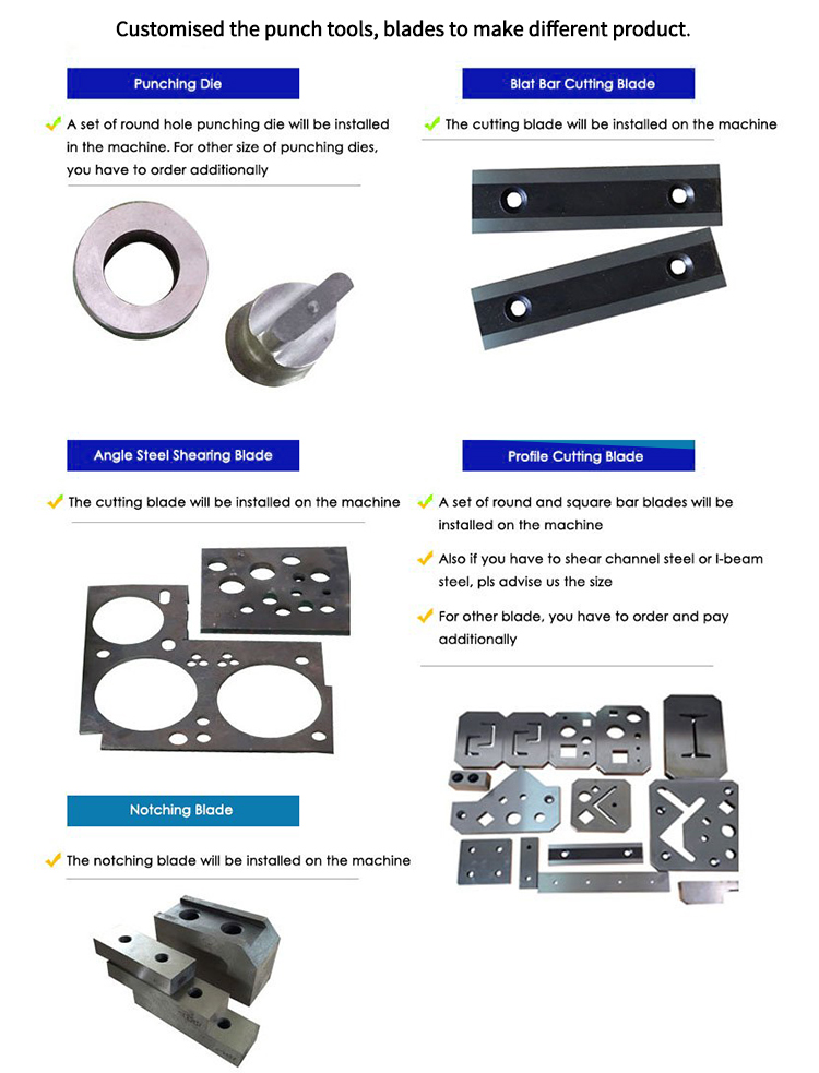 Hydraulic Ironworker 25 Ton Hand Tools Hydraulic Combined Punching And Cutting Machine 液壓鐵工25噸手動工具液壓組合沖切機