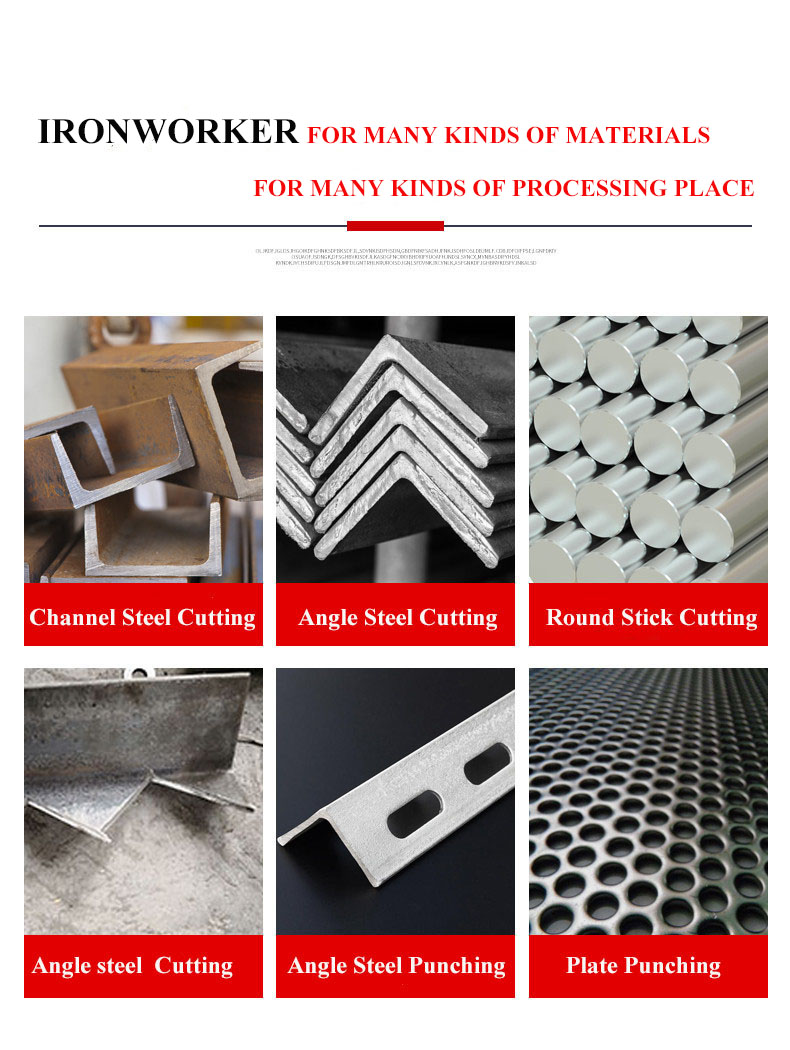 Hydraulic Ironworker 25 Ton Hand Tools Hydraulic Combined Punching And Cutting Machine 液壓鐵工25噸手動工具液壓組合沖切機