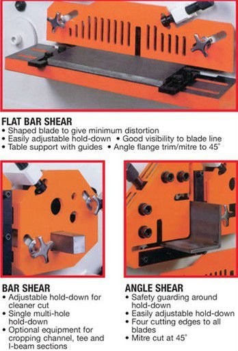 Q35y Series Multifunctional Hydraulic Iron Worker Combined Shearing And Punching Machine Q35y系列多功能液壓鐵工剪沖一體機