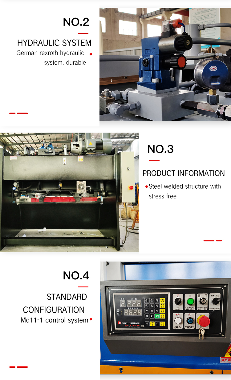 Shear Cutting Machine Guillotine Metal Hydraulic Shearing Machine Qc11Y/K 剪板機 斷頭台金屬液壓剪板機 Qc11Y/K